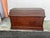 Antique "coffin top" or "breadbox" wooden cover, commonly dating from the late 19th to early 20th century. Features a...