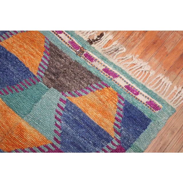 Late 20th Century Zabihi Collection Vintage Tulu Rug - 3'7" x 4'7" For Sale - Image 5 of 9