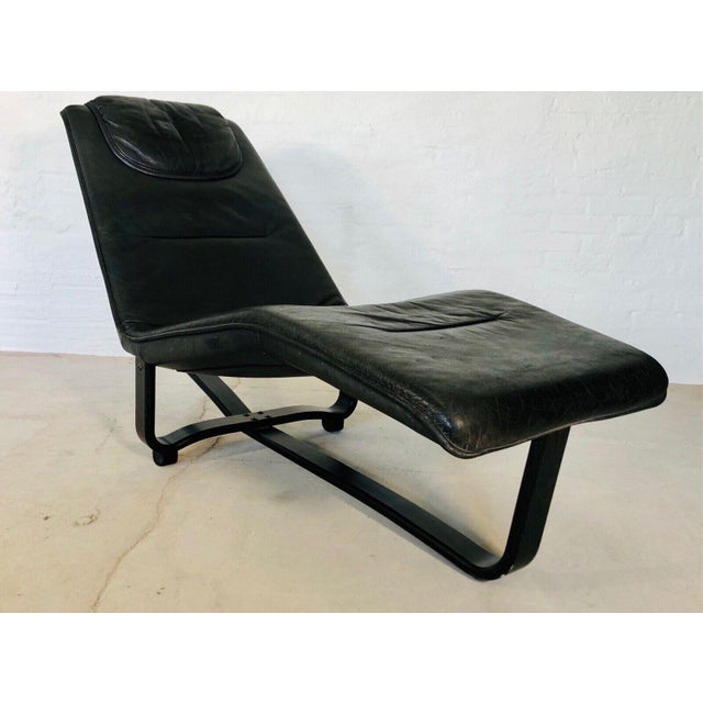 Vintage Norwegian Leather Lounge Chair by Ingmar Relling For Sale - Image 3 of 9