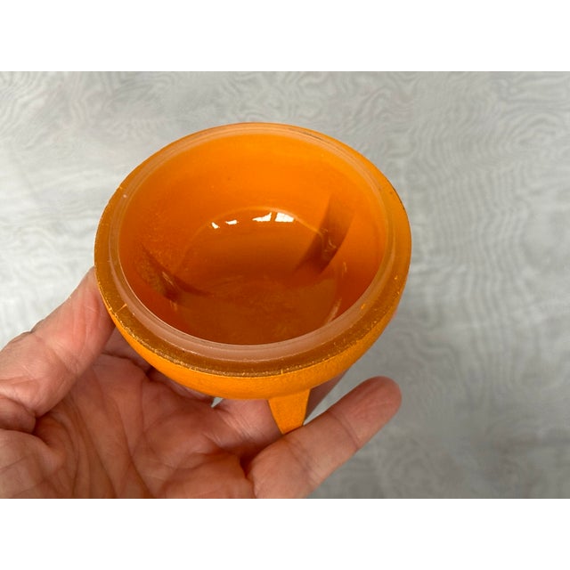 Art Deco Glass Orange Fruit Shaped Perfume Box For Sale In New York - Image 6 of 11