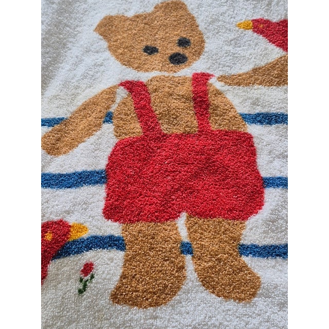 New Vintage Marimekko Style Bears Bath Towel For Sale In Atlanta - Image 6 of 9