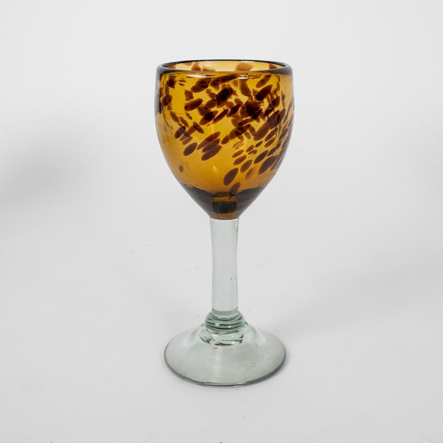 1950s Mid-Century Italian Handblown Glass Goblets - Set of Six For Sale - Image 12 of 12