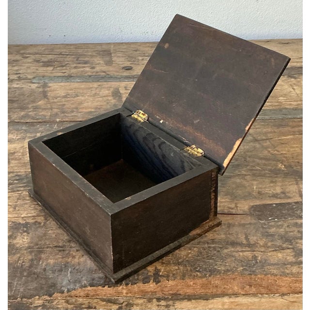 Vintage Hand Painted Cowboy Box For Sale - Image 9 of 12