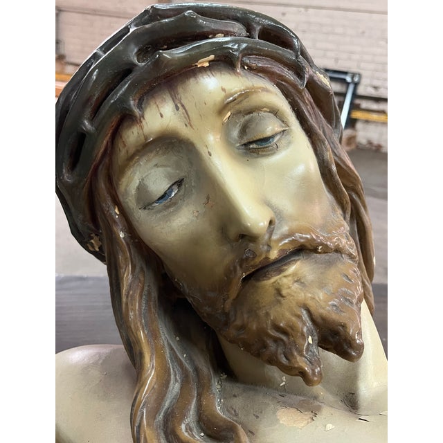 Antique Ecclesiastical Figure of Christ on the Cross For Sale - Image 11 of 12