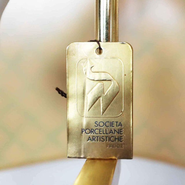 Blue Italian Lamp from Societa Porcellane Artistiche Firenze, 1970s For Sale - Image 8 of 13