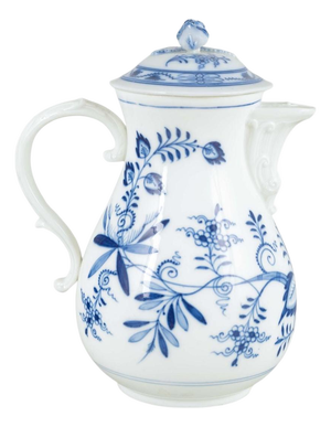 Coffee Pot with Lid in White Porcelain from Meissen
