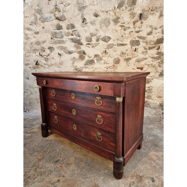 Antique French Empire Chest of Drawers in Mahogany For Sale - Image 18 of 18