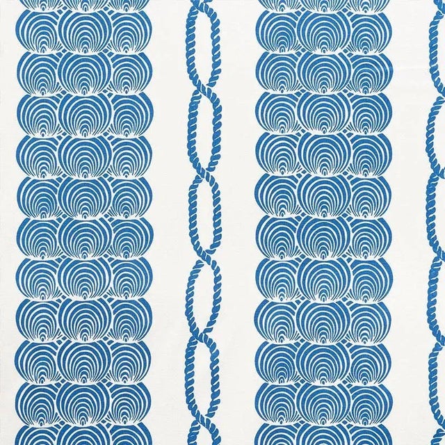 Schumacher Coralline Fabric in Blue For Sale