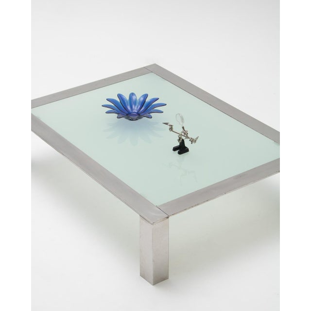 Chrome and Glass Coffee Table in the style of Milo Baughman, USA, 1970s For Sale - Image 4 of 9