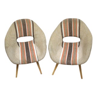 Mid-Century Armchairs attributed to Miroslav Navratil, 1950s, Set of 2 For Sale