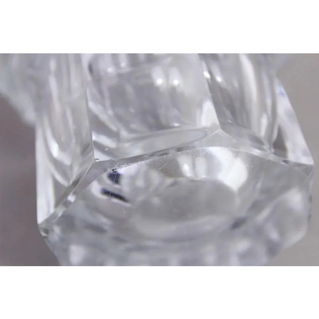 Glass Crystal Art Deco Style Vase, 1970 For Sale - Image 7 of 11