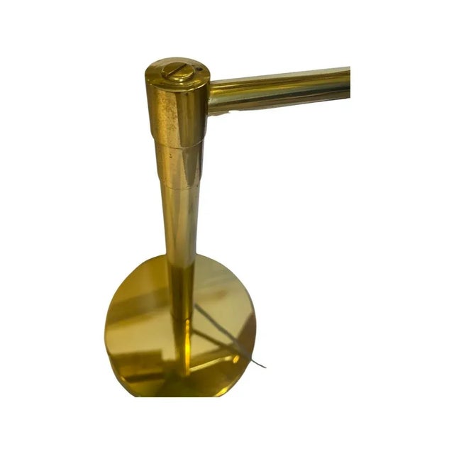 Casella Lighting Mid Century Modern Casella Articulating Desk Lamp in Brass For Sale - Image 4 of 6