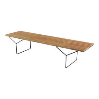 Mid Century Slated Bench by Harry Bertoia for Knoll Inc Knoll International 1960s For Sale