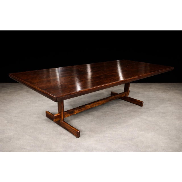 Wood Brazilian Modern Dining Table in Rosewood by Jorge Jabour, 1960s – Lot 636A For Sale - Image 7 of 14