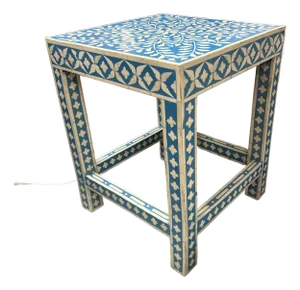 Bone Inlay Side Table/ Seat