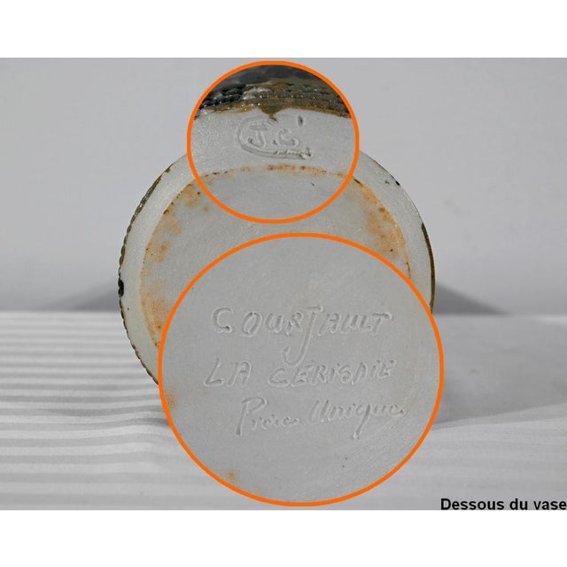 Salt Sandstone Vase by J-C. Courjault, 1975 For Sale - Image 16 of 17
