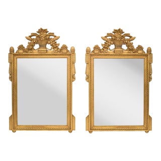 1980s Pair of Louis XVI Style Mirrors For Sale