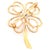14 Karat Yellow Gold Four Leaf Clover Brooch. 6.79 grams total weight.