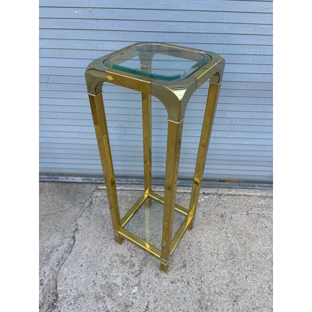 Brass Master Craft 2 Tone Brass Pedestal For Sale - Image 8 of 11