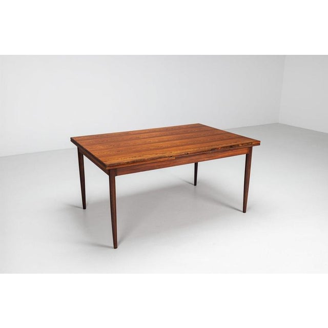 Brown Large Extendable Dining Table in Rosewood by J.L. Møllers, Denmark, 1960 For Sale - Image 8 of 18
