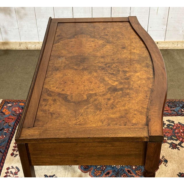 Antique English Burr Walnut Desk, 1900s For Sale - Image 11 of 14