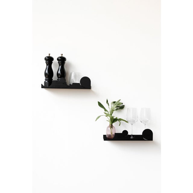Contemporary NVMD Floating Shelves in Black Steel from EMKO, Set of 3 For Sale - Image 3 of 18