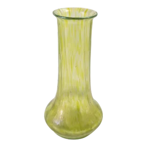 Early 20th Century Loetz Type Art Nouveau Green Iridescent Glass Vase