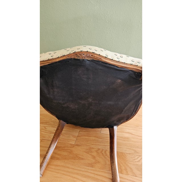1940s Carved French Louis XV Armchair with Delicate, Floral Pattern For Sale - Image 12 of 12