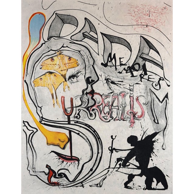 ARTIST: Salvador Dali TITLE: Memories of Surrealism Angel of Dada Surrealism MEDIUM: Etching on Japon Paper SIGNED: Hand...