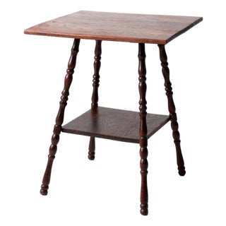 Antique Oak Side Table For Sale