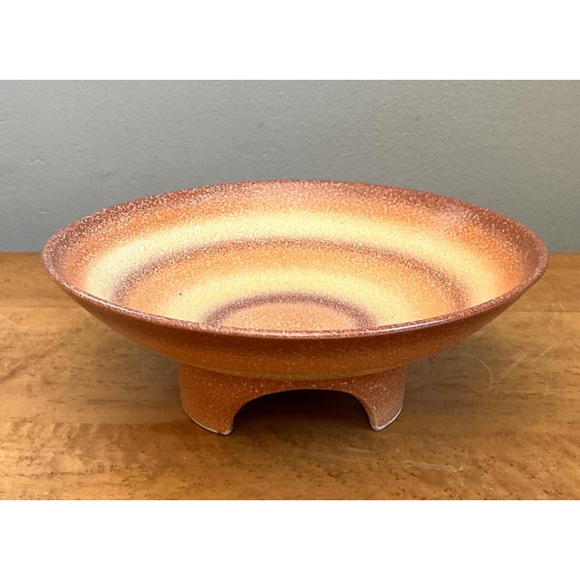 Vintage MCM Textured Ceramic Bowl For Sale - Image 10 of 14