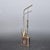 This vintage water pipe (also known as a hookah or smoking pipe) is crafted from silver-plated copper, featuring a tall,...