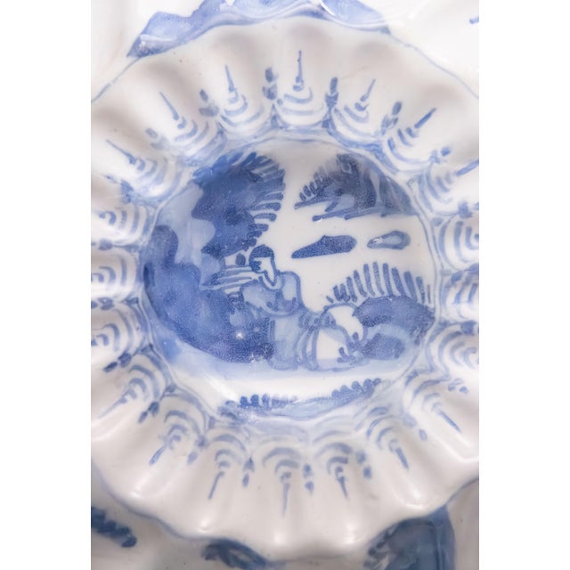 Delft Antique Lobed Frankfurt Delft Chinoiserie Charger, C. 1700 For Sale - Image 4 of 10