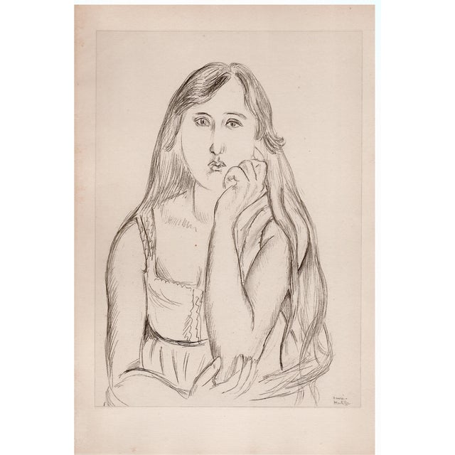 Matisse, Girl, Original Lithograph, 1920 For Sale