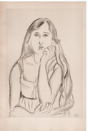 Matisse, Girl, Original Lithograph, 1920