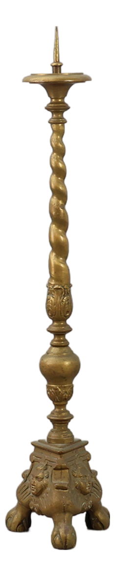 Large 19th Century Copper Church Candleholder, France