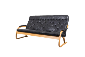 Danish Modern Patchwork Leather Sofa, 1970s
