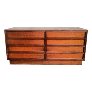Brown Saltman Mid-Century Lowboy Walnut Dresser For Sale