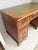 Antique Twin Pedestal Desk in Dark Yew Wood and Leather Top, 1980 For Sale - Image 13 of 18