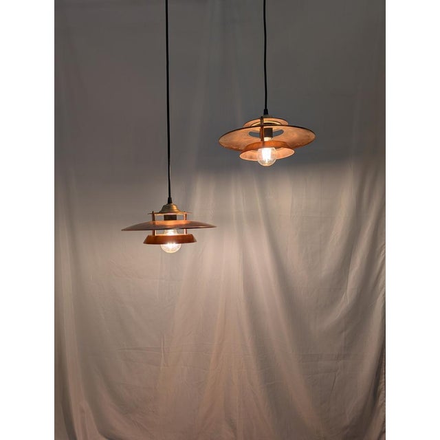Copper Pendant Lamps, 1970s, Set of 2 For Sale - Image 10 of 11