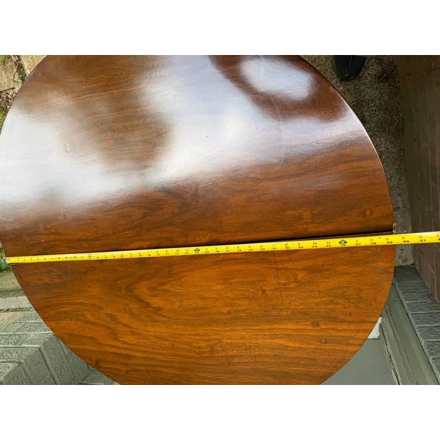 Brown Antique Louis Philippe Style Flip Top /Folding Top Demi Lune Expanding Console Table For Sale - Image 8 of 18