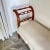 Wood Late 20th Century Baker Milling Road Carved Wood Upholstered Bench With Slip Cover For Sale - Image 7 of 14