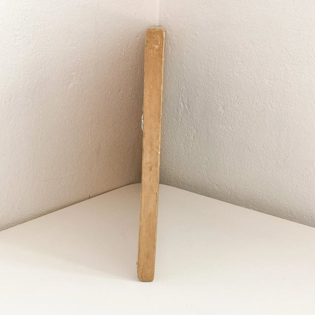 White Reverse Glass Painting of Sacred and Immaculate Hearts, 1950's Religious Iconography Art For Sale - Image 8 of 10