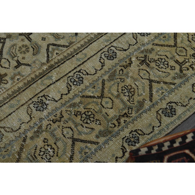 1970s Vintage Persian Handknotted Wool Green Oversize Area Rug For Sale - Image 4 of 11