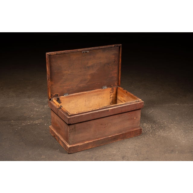 19th Century Painted Pine Blanket Chest For Sale - Image 4 of 8