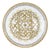 White Damask Plate by Deblona For Sale