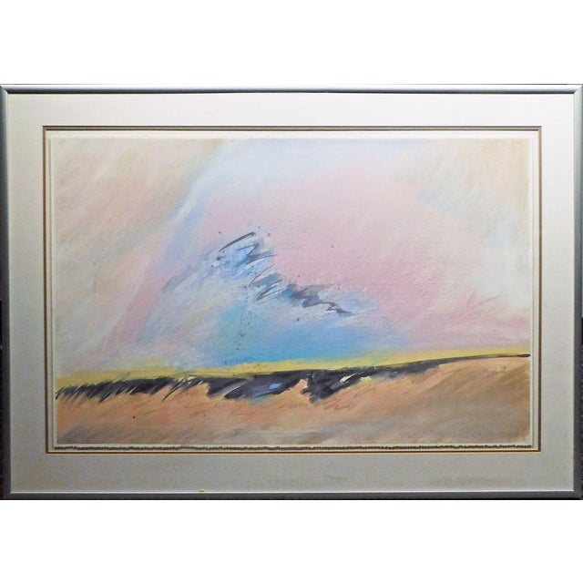 1990s Mark Dickson Untitled Mix Media & Pastel & Watercolor Abstract Hand Signed Paper For Sale