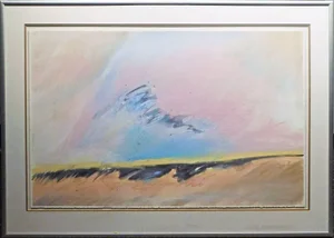 1990s Mark Dickson Untitled Mix Media & Pastel & Watercolor Abstract Hand Signed Paper