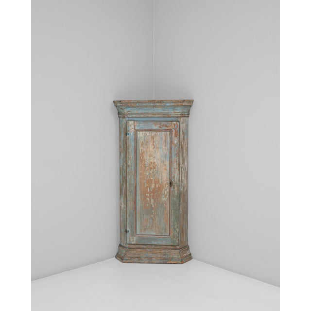 Wood 1820s Swedish Gustavian Wood Patinated Corner Cabinet For Sale - Image 7 of 18