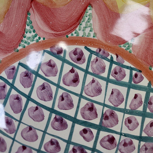 1990s Mackenzie Childs Boho Chic Huge Salad Serving/Centerpiece Bowl in the Keukenhof Pattern For Sale In Cincinnati - Image 6 of 9